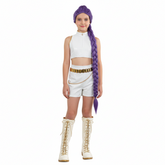 Enfant KPop Demon Hunters Huntrix Rumi Mira Zoey What It Sounds Like Tenue Cosplay