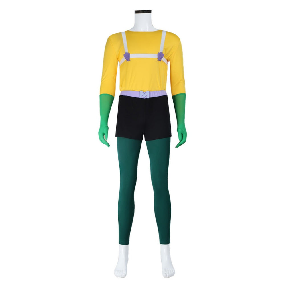 SpongeBob Mermaid Man Tenue Jaune et Noire Cosplay Costume