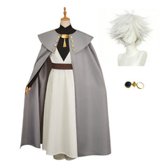 Tongari Boushi no Atelier(2026) Qifrey Tenue Grise Cosplay Costume Perruque Lunettes