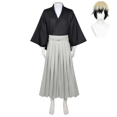 Zenin Naoya Tenue Noire et Grise Cosplay Costume Perruque