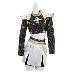 Enfant KPop Demon Hunters Huntrix Rumi Mira Zoey Golden Tenue Noire Cosplay Costume