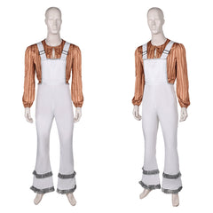 ABBA 1970s Homme Bjorn Ulvaeus Chemise+Salopette Costume Vintage