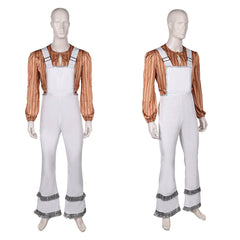 ABBA 1970s Homme Bjorn Ulvaeus Chemise+Salopette Costume Vintage