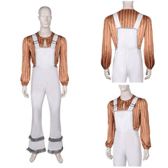 ABBA 1970s Homme Bjorn Ulvaeus Chemise+Salopette Costume Vintage