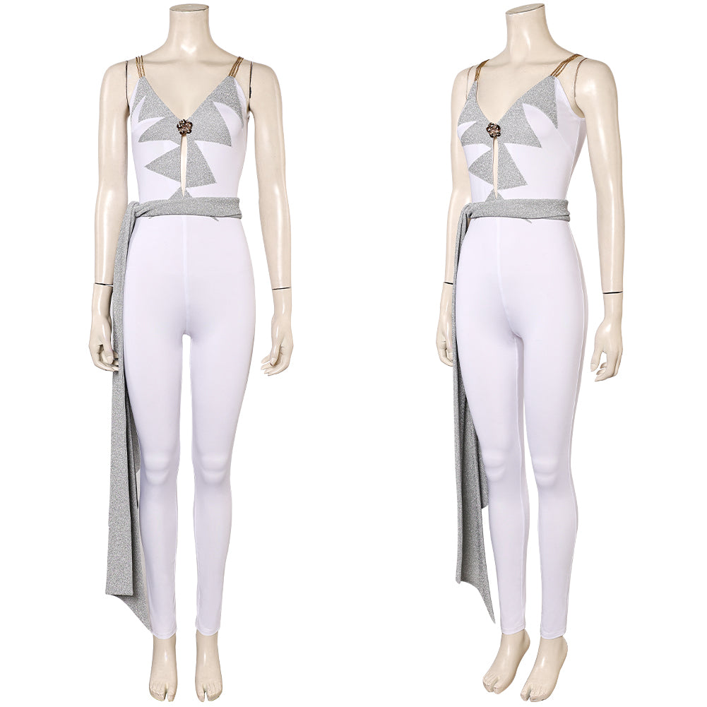 ABBA Femme Agnetha Faltskong 1970s Combinaison Blanche Costume Vintage