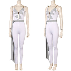 ABBA Femme Agnetha Faltskong 1970s Combinaison Blanche Costume Vintage