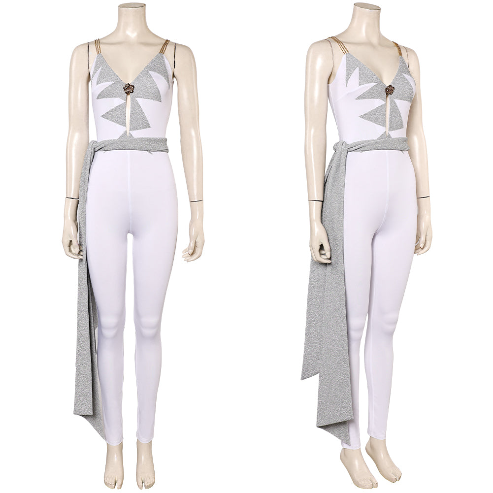 ABBA Femme Agnetha Faltskong 1970s Combinaison Blanche Costume Vintage