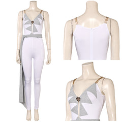 ABBA Femme Agnetha Faltskong 1970s Combinaison Blanche Costume Vintage