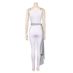 ABBA Femme Agnetha Faltskong 1970s Combinaison Blanche Costume Vintage