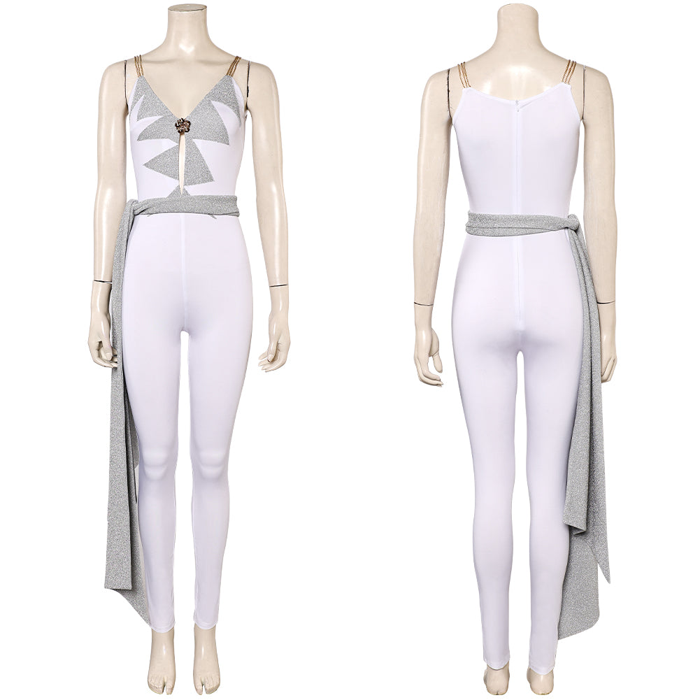 ABBA Femme Agnetha Faltskong 1970s Combinaison Blanche Costume Vintage