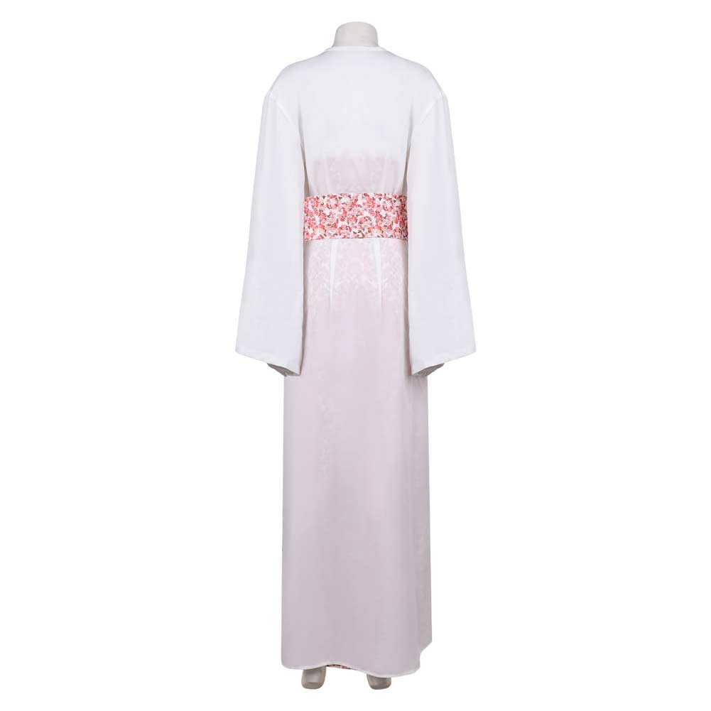 ABBA Femme Anni-Frid Lyngstad 1970s Robe Rose et Blanche Costume Vintage