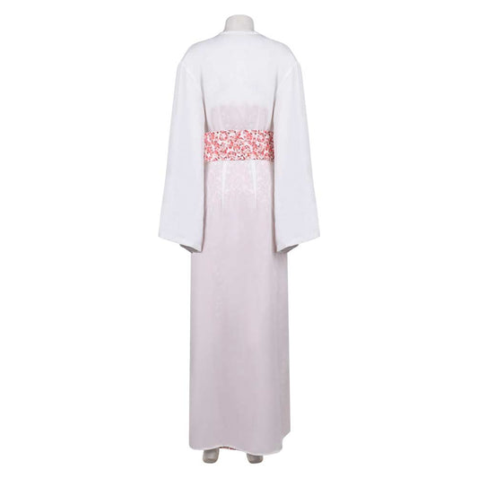 ABBA Femme Anni-Frid Lyngstad 1970s Robe Rose et Blanche Costume Vintage