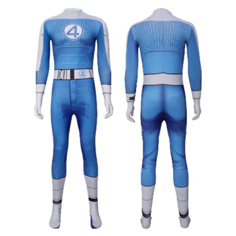 Adulte & Enfant The Fantastic Four: First Steps(2025)The Thing Combinaison Bleue Cosplay Costume