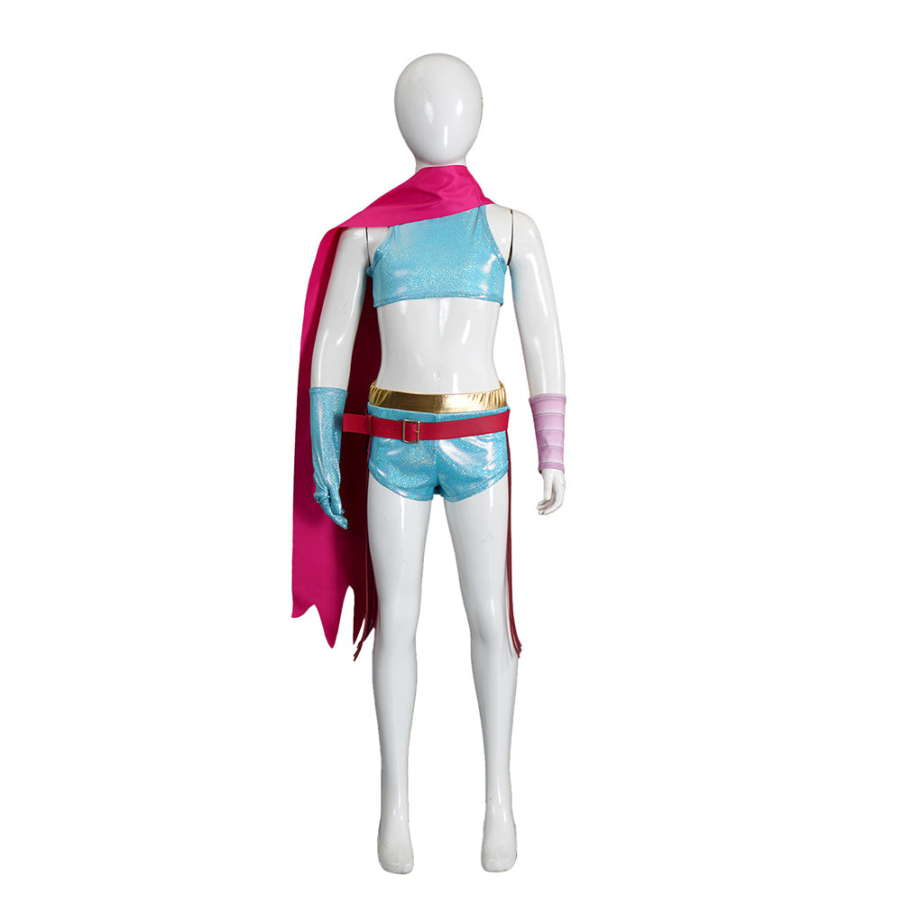 Adulte & Enfant Zootopia 2 Gazelle Tenue Bleue avec Châle Cosplay Costume