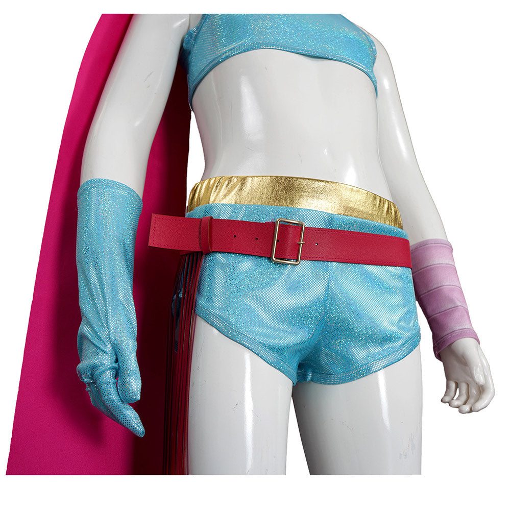 Adulte & Enfant Zootopia 2 Gazelle Tenue Bleue avec Châle Cosplay Costume