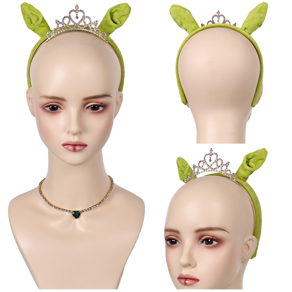 Adulte Film Shrek Princess Fiona Collier+Serre-tête+Couronne Cosplay Accessoires