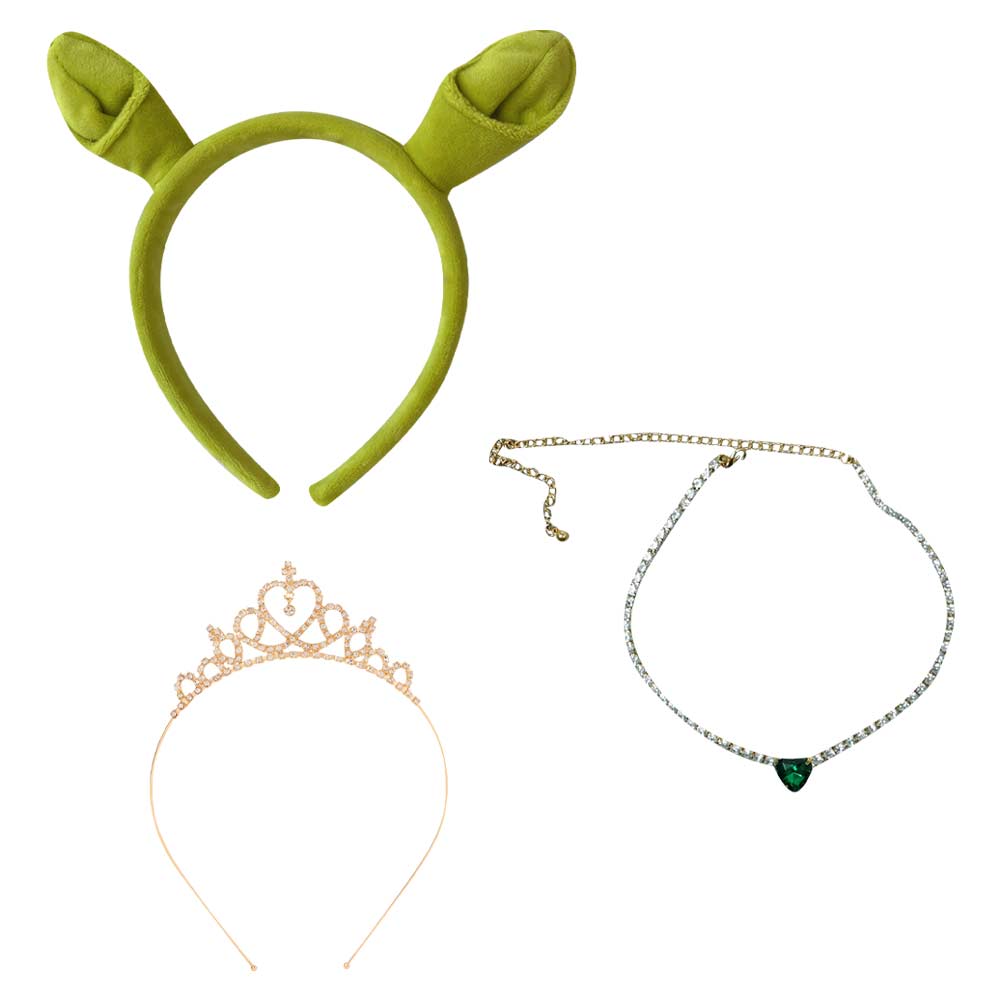 Adulte Film Shrek Princess Fiona Collier+Serre-tête+Couronne Cosplay Accessoires