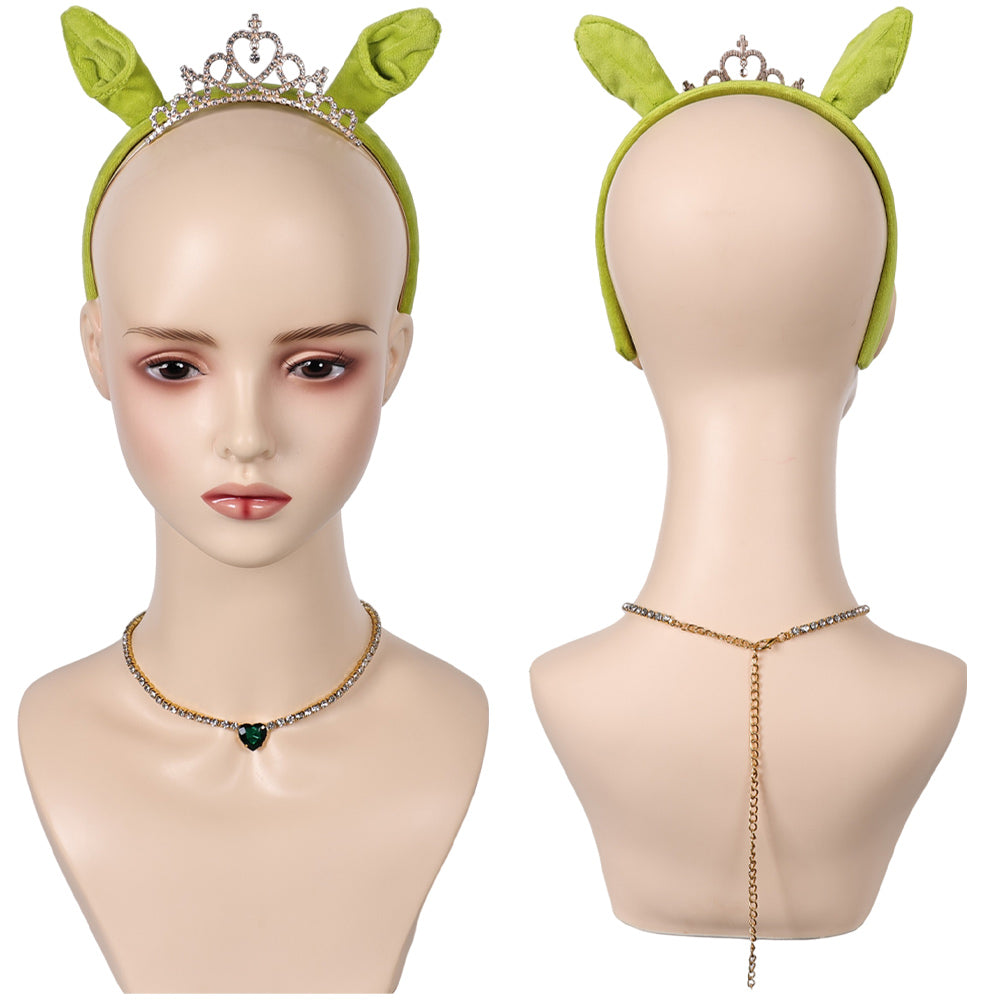 Adulte Film Shrek Princess Fiona Collier+Serre-tête+Couronne Cosplay Accessoires