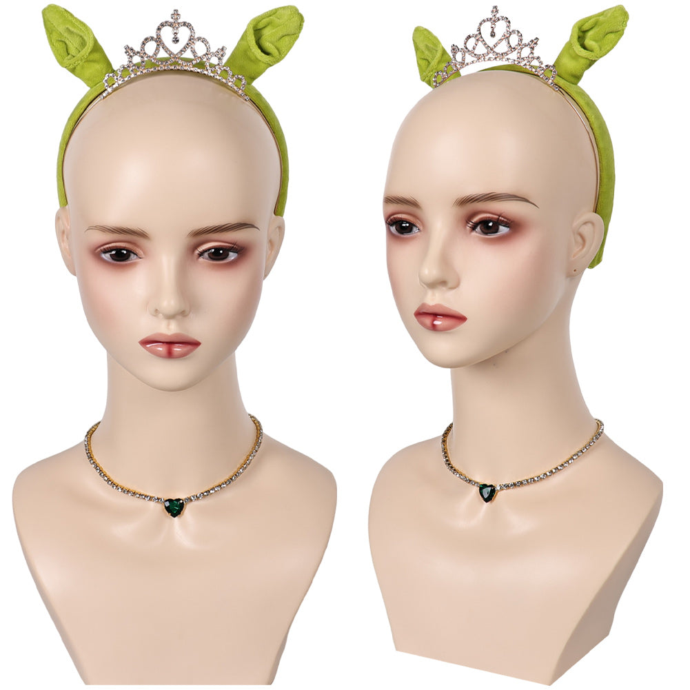 Adulte Film Shrek Princess Fiona Collier+Serre-tête+Couronne Cosplay Accessoires