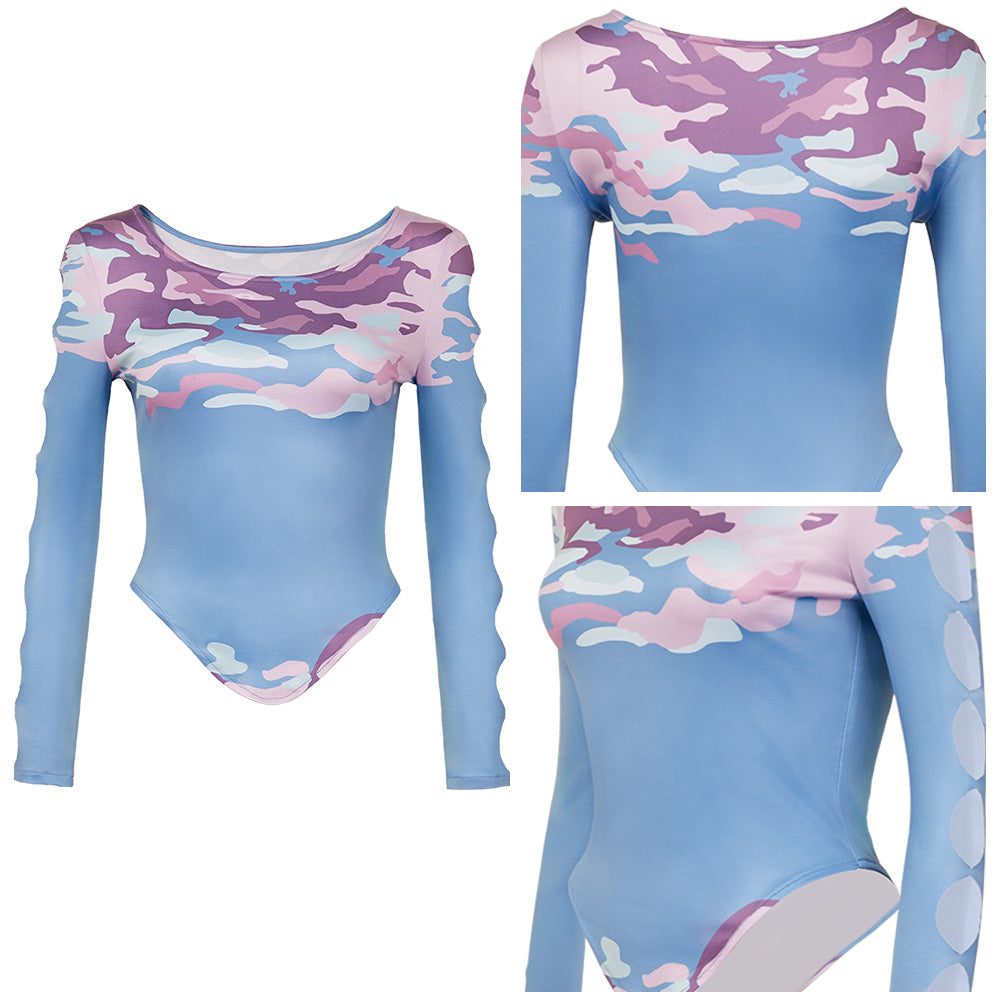 Adulte KPop Demon Hunters(2025) Celine Haut Bleu Cosplay Costume