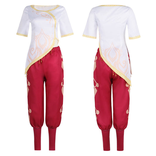 Adulte Spellbound Princess Ellian Tenue Blanche et Rouge Cosplay Costume