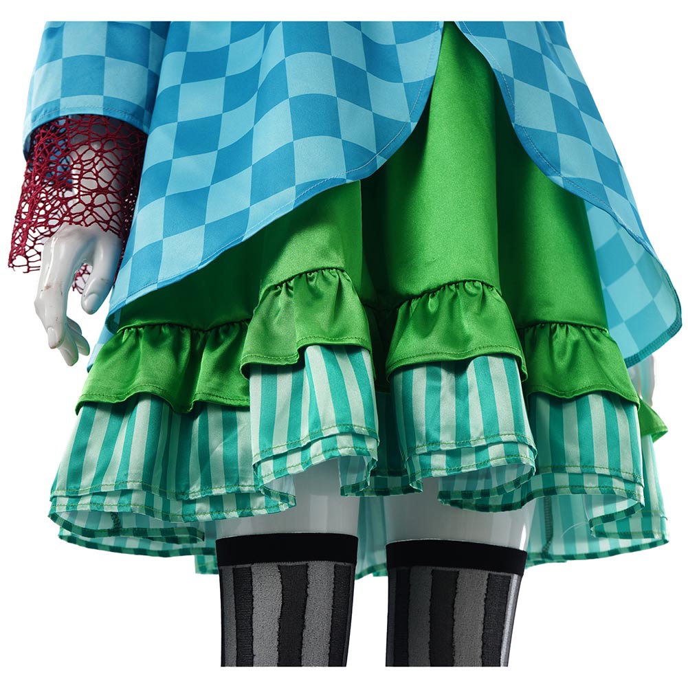 Alice in Wonderland Alice Robe Bleue et Chapeau Cosplay Costume