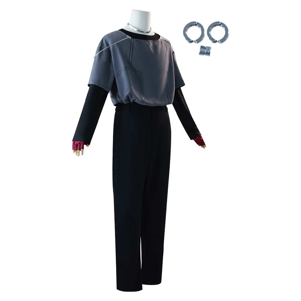 Alien Stage Luka Tenue Noire et Bleue Cosplay Costume