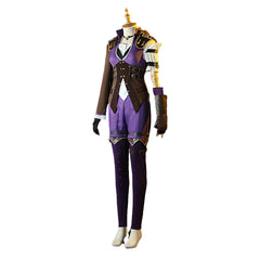 Arcane: League of Legends Caitlyn Kiramman Tenue Violette Cosplay Costume