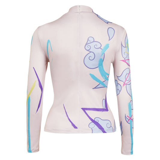 Arcane: League of Legends Saison 2 Jinx Haut Tmprimé Tatouage Cosplay Costume