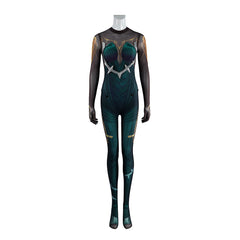 Arcane: League of Legends Saison 2 Mel Tenue Verte et Rouge Cosplay Costume