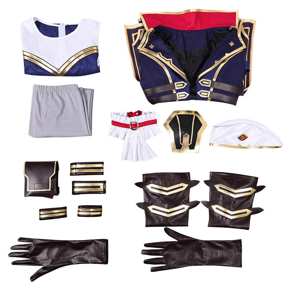 Arcane: League Of Legends Saison 2(2024) Caitlyn Tenue Complète Cosplay Costume