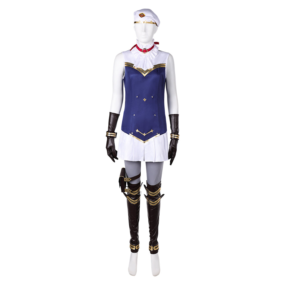 Arcane: League Of Legends Saison 2(2024) Caitlyn Tenue Complète Cosplay Costume