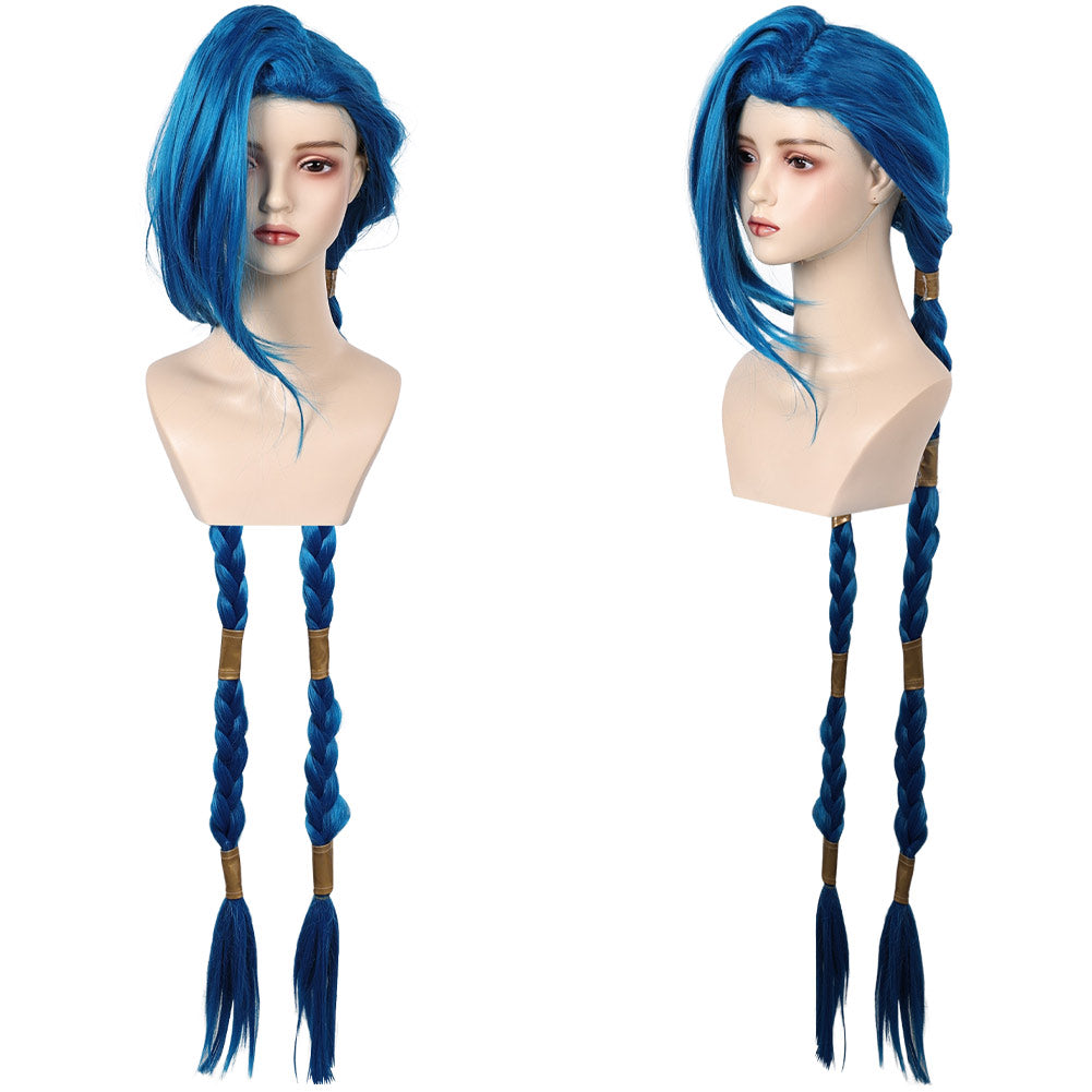 Arcane: League Of Legends Saison 2(2024) Jinx Cosplay Perruque