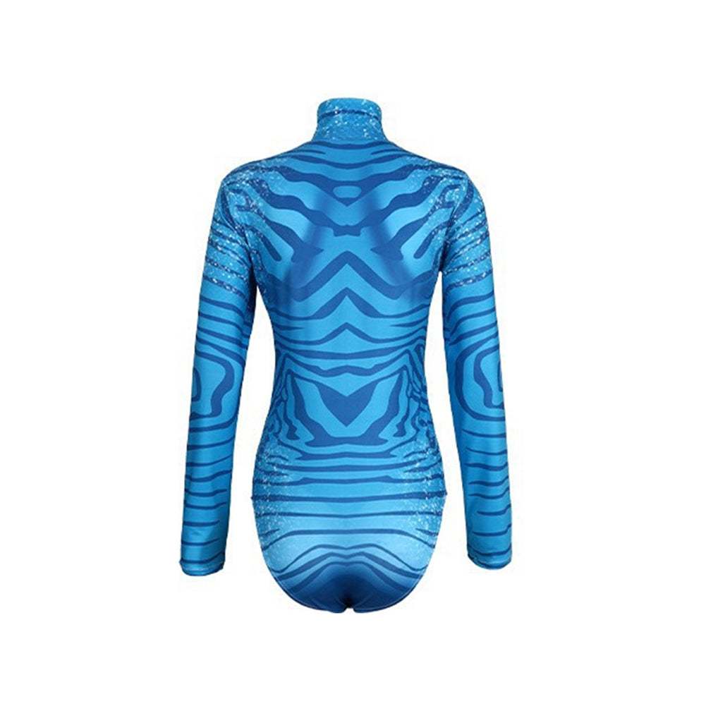 Avatar: De Feu et de Cendres Maillot de Bain Bleu à Manches Longues Cosplay Costume
