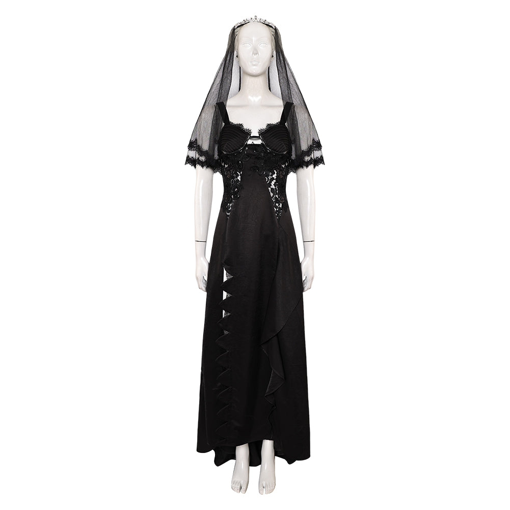 Beetlejuice 2(2024) Astrid Deetz Robe de Mariée Noire Cosplay Costume