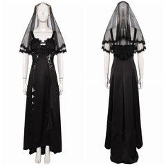 Beetlejuice 2(2024) Astrid Deetz Robe de Mariée Noire Cosplay Costume