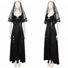 Beetlejuice 2(2024) Astrid Deetz Robe de Mariée Noire Cosplay Costume