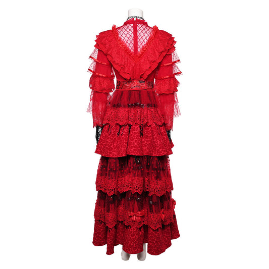 Beetlejuice Le Musical Lydia Deetz Robe Rouge Cosplay Costume