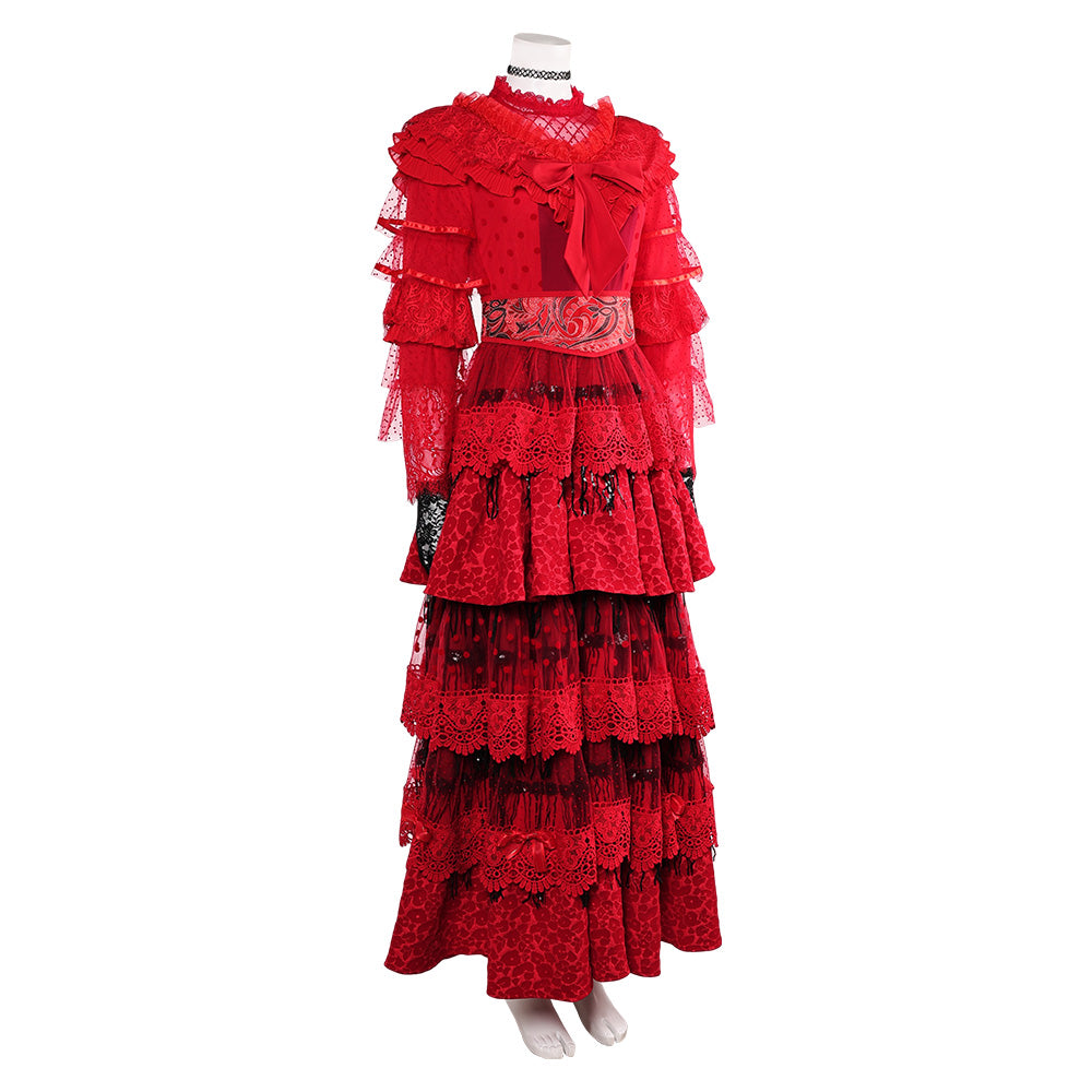 Beetlejuice Le Musical Lydia Deetz Robe Rouge Cosplay Costume