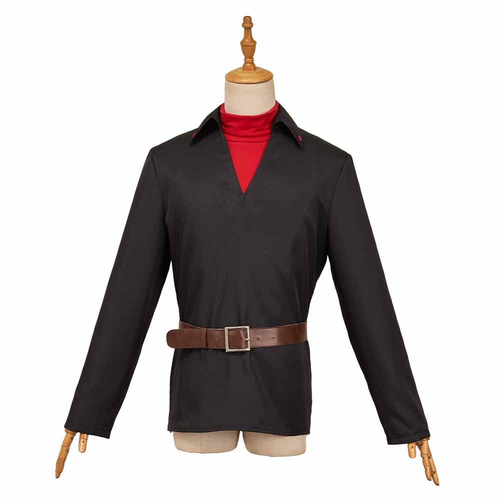 Black Phone 2(2025) The Grabber Hauts Noir et Rouge+Ceinture Marron Cosplay Costume