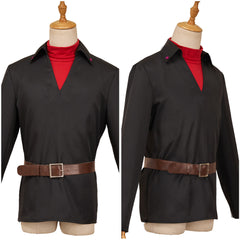 Black Phone 2(2025) The Grabber Hauts Noir et Rouge+Ceinture Marron Cosplay Costume