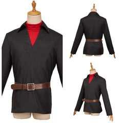 Black Phone 2(2025) The Grabber Hauts Noir et Rouge+Ceinture Marron Cosplay Costume