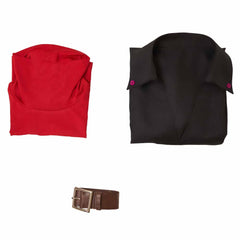 Black Phone 2(2025) The Grabber Hauts Noir et Rouge+Ceinture Marron Cosplay Costume