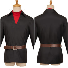 Black Phone 2(2025) The Grabber Hauts Noir et Rouge+Ceinture Marron Cosplay Costume