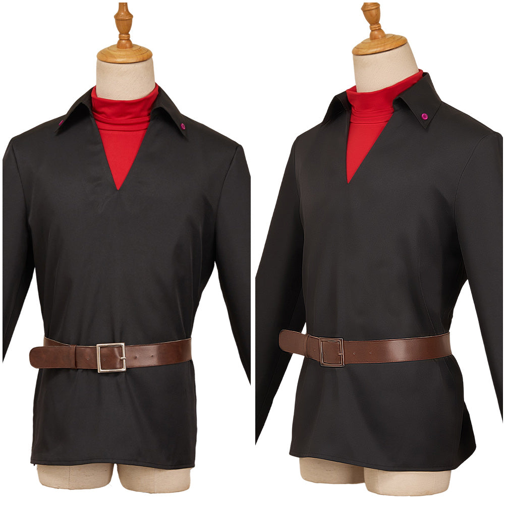Black Phone 2(2025) The Grabber Hauts Noir et Rouge+Ceinture Marron Cosplay Costume