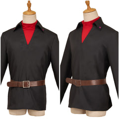 Black Phone 2(2025) The Grabber Hauts Noir et Rouge+Ceinture Marron Cosplay Costume