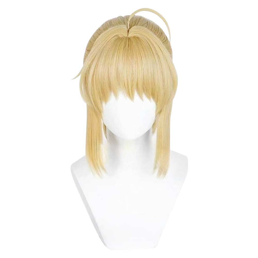 Cosplay Perruque Saber Altria Pendragon Fate Grand Order Jeu Perruque Blonde/Blanc Cassé