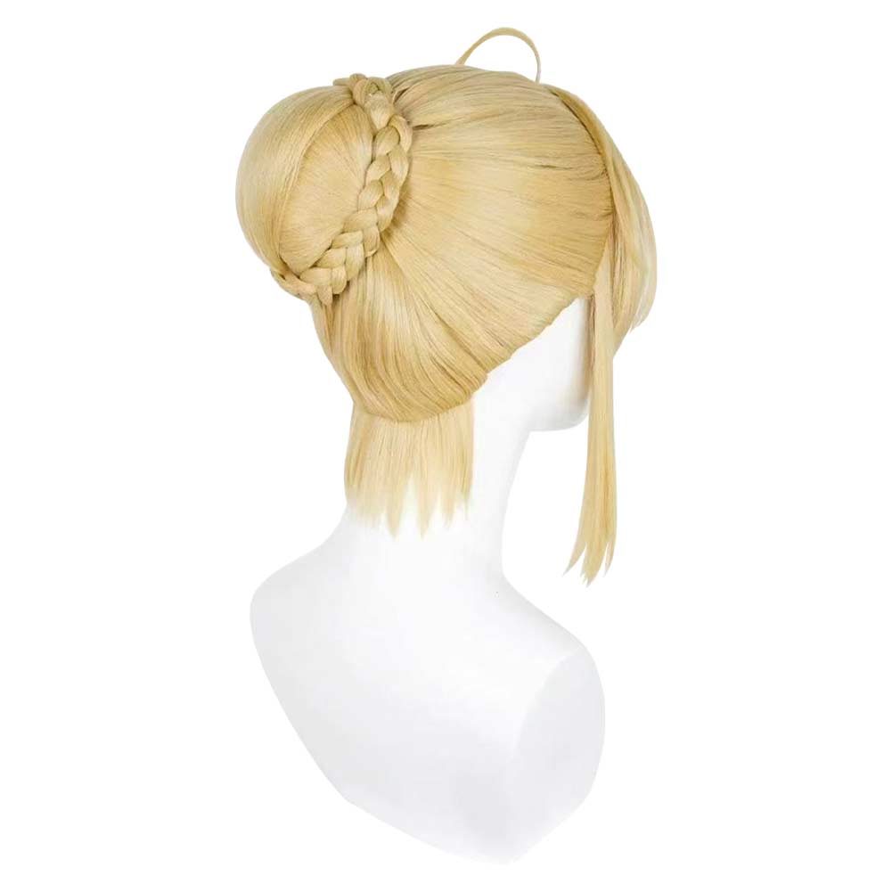 Cosplay Perruque Saber Altria Pendragon Fate Grand Order Jeu Perruque Blonde/Blanc Cassé