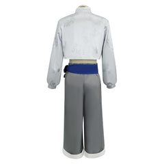 Blue Lock Nagi Seishiro Tenue Chinoiserie Grise et Blanche Cosplay Costume