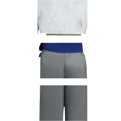 Blue Lock Nagi Seishiro Tenue Chinoiserie Grise et Blanche Cosplay Costume